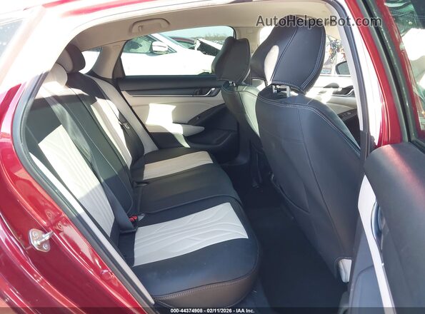 1HGCV3F10KA005925 2019 HONDA ACCORD HYBRID Red Вид наклейки з VIN-кодом