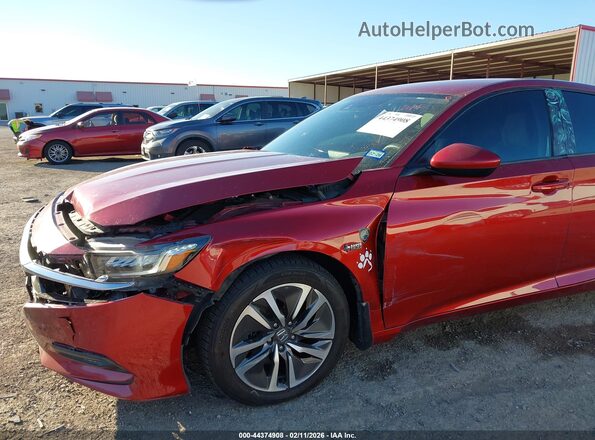 1HGCV3F10KA005925 2019 HONDA ACCORD HYBRID Red Вид спереду