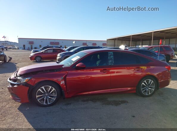 1HGCV3F10KA005925 2019 HONDA ACCORD HYBRID Red Панорамний вид салону 360°