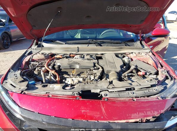 1HGCV3F10KA005925 2019 HONDA ACCORD HYBRID Red Вид ззаду
