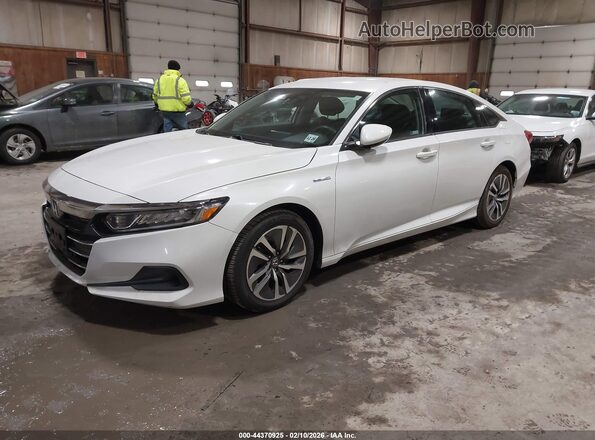 1HGCV3F12MA003418 2021 HONDA ACCORD HYBRID White Przód lewy