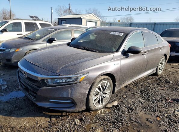 1HGCV3F14KA011629 2019 HONDA ACCORD Gray წინა მარცხენა ხედი სამი მეოთხედიდან