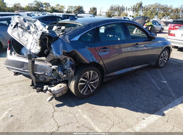 1HGCV3F14MA000410 2021 HONDA ACCORD HYBRID Серый Задняя правая четверть