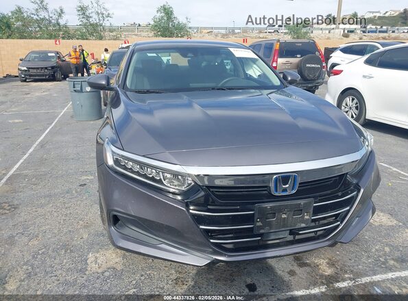 1HGCV3F1XMA018300 2021 HONDA ACCORD HYBRID Gray Вид щитка приладів