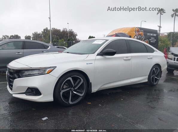 1HGCV3F20NA018378 2022 HONDA ACCORD HYBRID Белый Панорамный вид салона 360°
