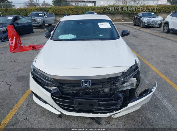1HGCV3F26NA046735 2022 HONDA ACCORD HYBRID Белый Вид щитка приборов