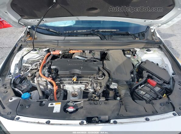 1HGCV3F26NA046735 2022 HONDA ACCORD HYBRID Белый Вид сзади