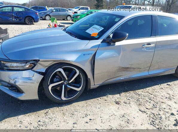 1HGCV3F27NA044248 2022 HONDA ACCORD HYBRID Серебряный Вид спереди