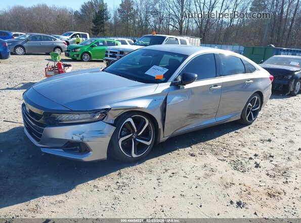 1HGCV3F27NA044248 2022 HONDA ACCORD HYBRID Серебряный Передняя левая четверть