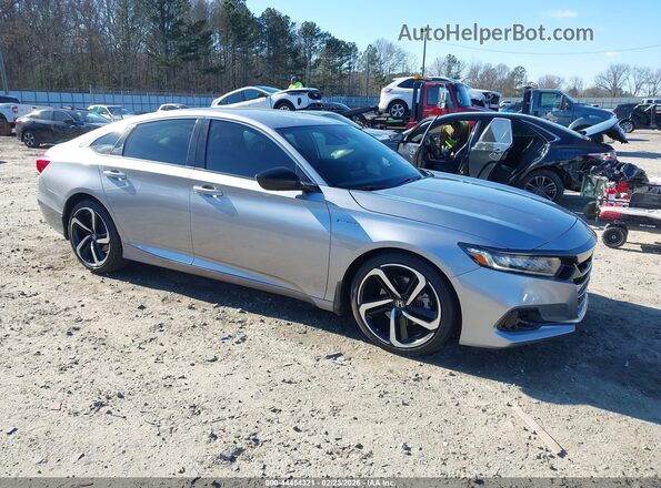1HGCV3F27NA044248 2022 HONDA ACCORD HYBRID Серебряный Передняя правая четверть