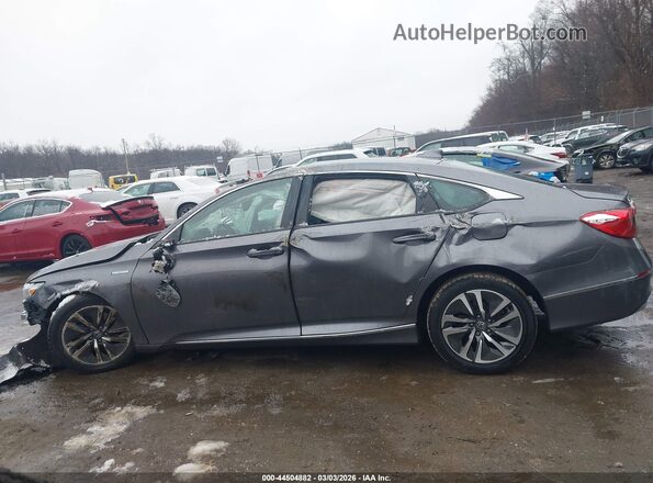 1HGCV3F41MA012105 2021 HONDA ACCORD HYBRID Gray უკანა სალონის ხედი