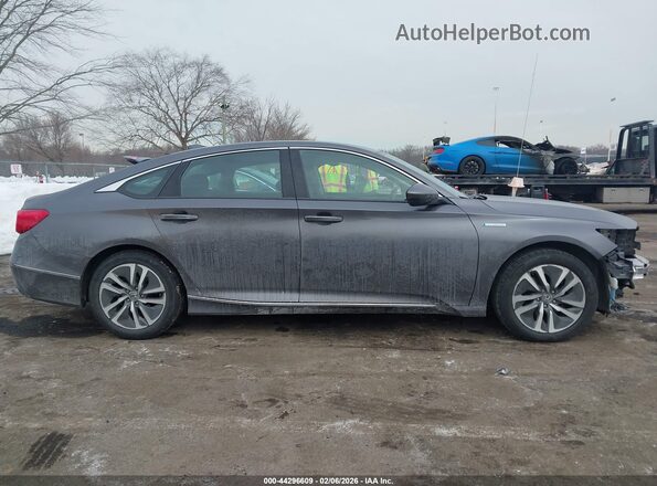 1HGCV3F41MA016204 2021 HONDA ACCORD HYBRID Gray Vista interior trasera