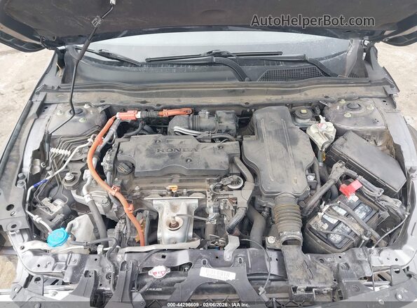 1HGCV3F41MA016204 2021 HONDA ACCORD HYBRID Gray Vista trasera