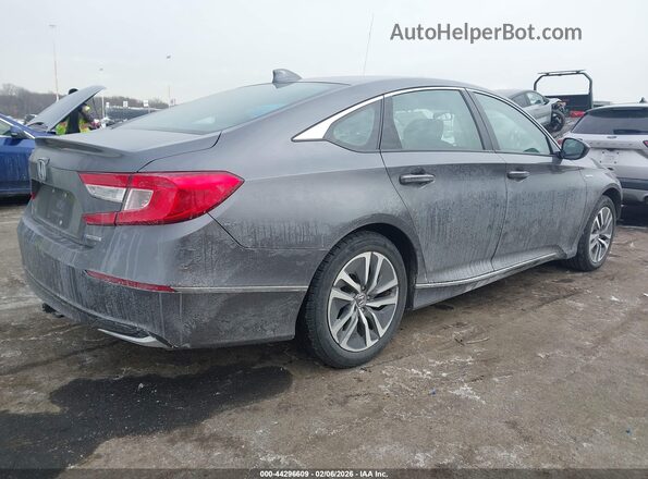1HGCV3F41MA016204 2021 HONDA ACCORD HYBRID Gray Trasero derecho