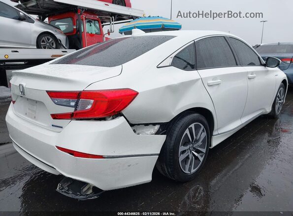 1HGCV3F43JA004793 2018 HONDA ACCORD HYBRID Белый Задняя правая четверть