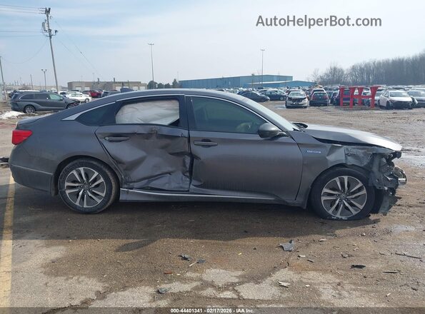 1HGCV3F46JA015268 2018 HONDA ACCORD HYBRID Gray 360 interior view