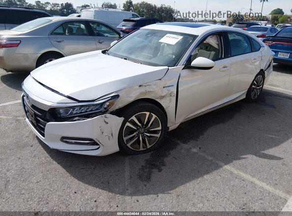 1HGCV3F46LA014625 2020 HONDA ACCORD HYBRID White Передня ліва чверть