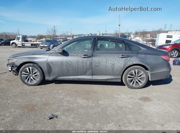 1HGCV3F49JA000764 2018 HONDA ACCORD HYBRID Gray Widok wnętrza z tyłu