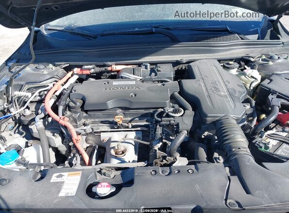 1HGCV3F49JA000764 2018 HONDA ACCORD HYBRID Gray Widok z tyłu