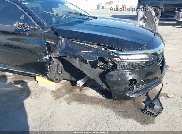 1HGCV3F49MA019738 2021 HONDA ACCORD HYBRID Black Widok z przodu