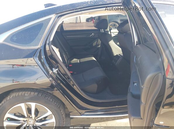 1HGCV3F49MA019738 2021 HONDA ACCORD HYBRID Black Widok naklejki z numerem VIN