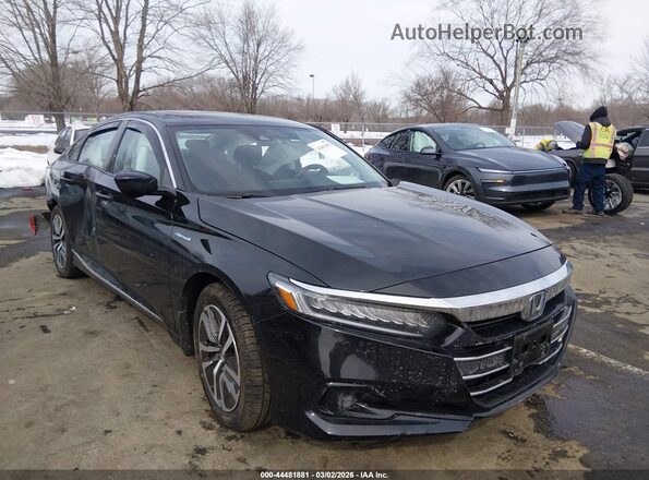 1HGCV3F4XMA010692 2021 HONDA ACCORD HYBRID Black წინა მარჯვენა