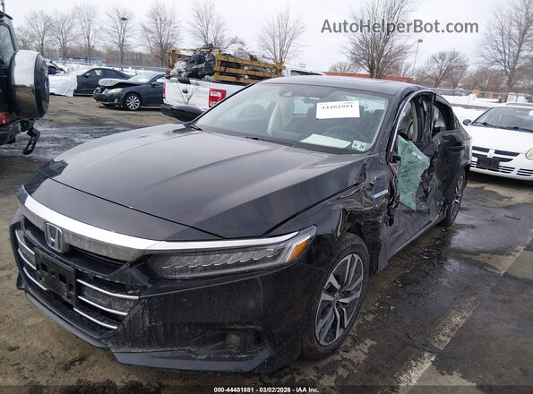 1HGCV3F4XMA010692 2021 HONDA ACCORD HYBRID Black წინა მარცხენა ხედი სამი მეოთხედიდან