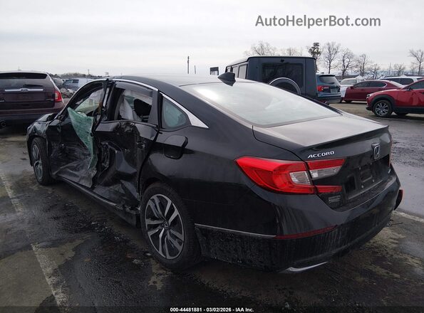 1HGCV3F4XMA010692 2021 HONDA ACCORD HYBRID Black უკანა მარცხენა
