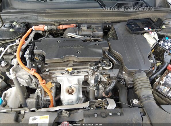 1HGCV3F4XMA010692 2021 HONDA ACCORD HYBRID Black უკანა ხედი