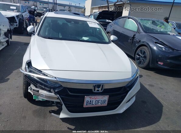 1HGCV3F50LA018131 2020 HONDA ACCORD HYBRID Белый Вид задней части салона
