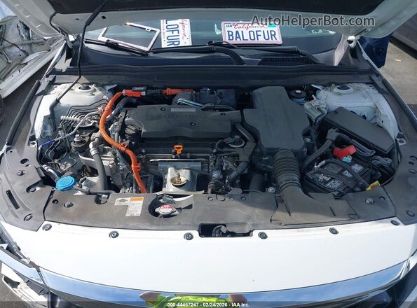 1HGCV3F50LA018131 2020 HONDA ACCORD HYBRID Белый Вид сзади