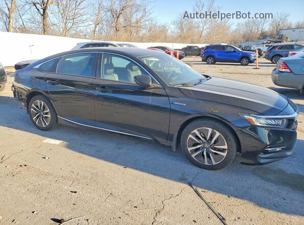 1HGCV3F51KA001983 2019 HONDA ACCORD Black Передня права чверть