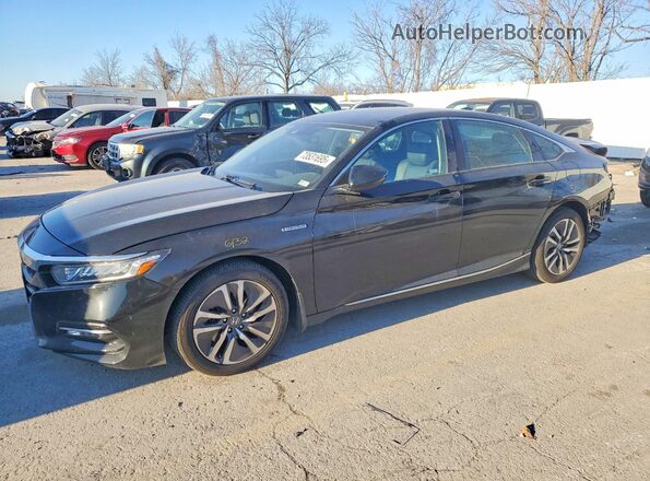 1HGCV3F51KA001983 2019 HONDA ACCORD Black Передня ліва чверть