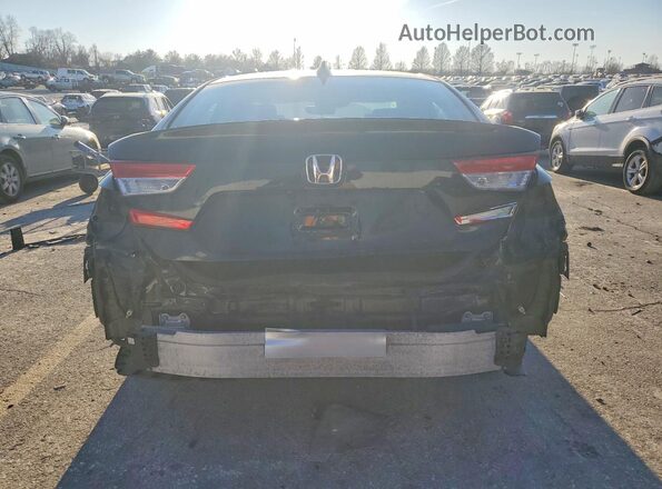1HGCV3F51KA001983 2019 HONDA ACCORD Black Вид ззаду