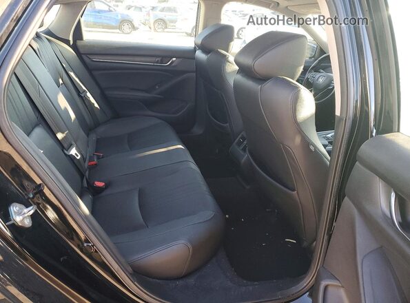 1HGCV3F51KA001983 2019 HONDA ACCORD Black Вид задніх сидінь