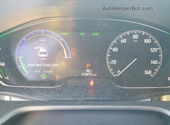 1HGCV3F51KA001983 2019 HONDA ACCORD Black Вид щитка приладів