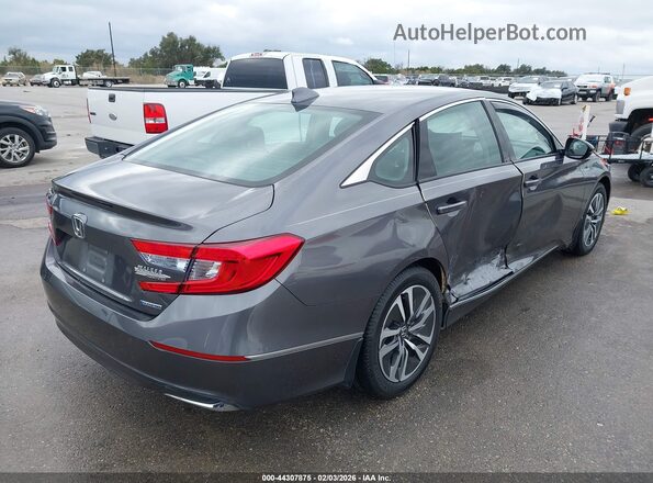 1HGCV3F52JA004938 2018 HONDA ACCORD HYBRID Gray Rear right
