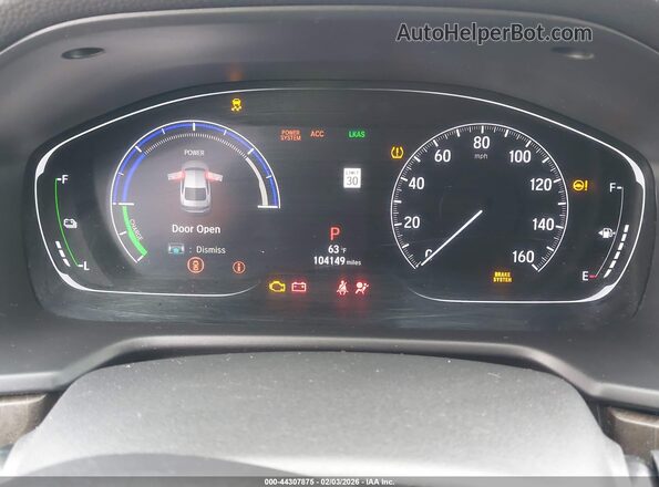 1HGCV3F52JA004938 2018 HONDA ACCORD HYBRID Gray Rear seats view