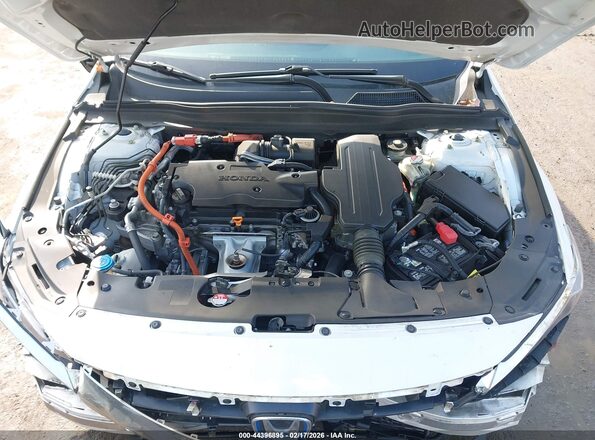 1HGCV3F53NA009071 2022 HONDA ACCORD HYBRID Белый Вид сзади