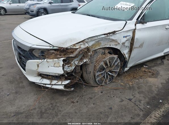 1HGCV3F54KA005509 2019 HONDA ACCORD HYBRID White Դիմացի տեսք