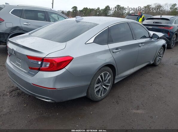 1HGCV3F55KA019497 2019 HONDA ACCORD HYBRID Gray Trasero derecho