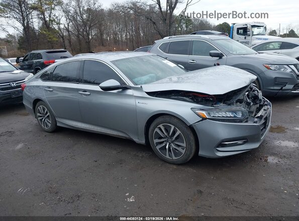 1HGCV3F55KA019497 2019 HONDA ACCORD HYBRID Gray Vista interior trasera