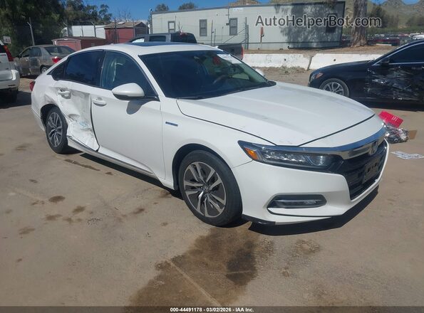 1HGCV3F56LA010731 2020 HONDA ACCORD HYBRID White Delantero derecho
