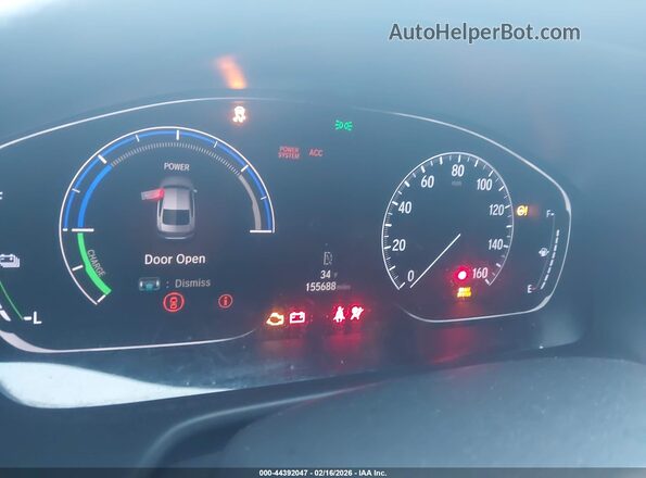 1HGCV3F57JA016549 2018 HONDA ACCORD HYBRID Белый Вид задних сидений