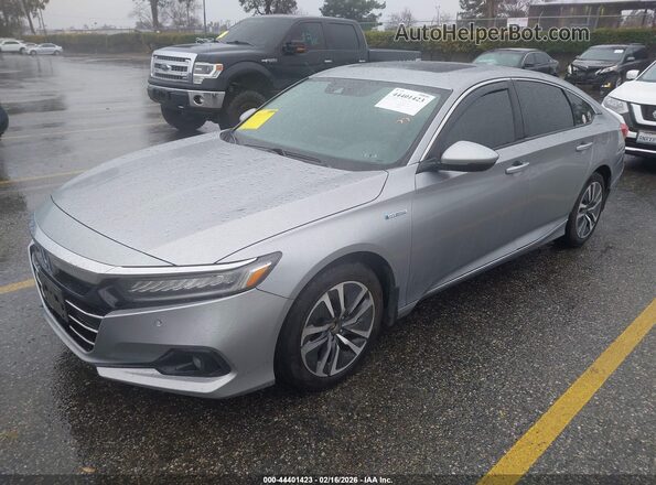 1HGCV3F57MA021142 2021 HONDA ACCORD HYBRID Silver Front left