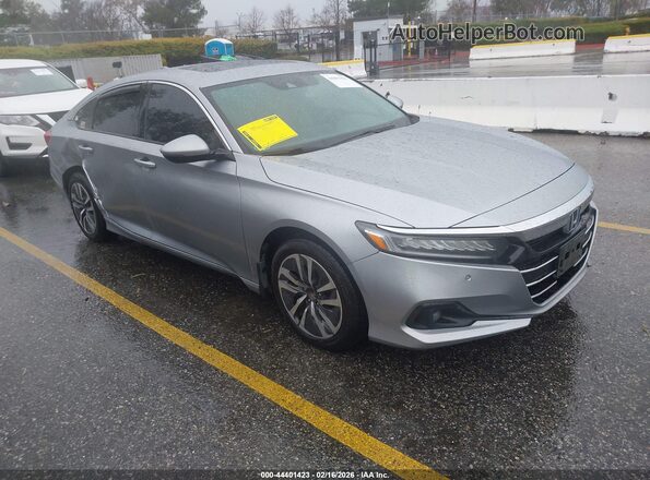 1HGCV3F57MA021142 2021 HONDA ACCORD HYBRID Silver Front right