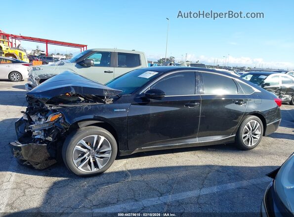1HGCV3F59MA019201 2021 HONDA ACCORD HYBRID Black Սալոնի 360 աստիճան տեսք