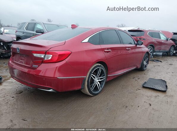 1HGCV3F90MA009496 2021 HONDA ACCORD HYBRID Red Tył prawy