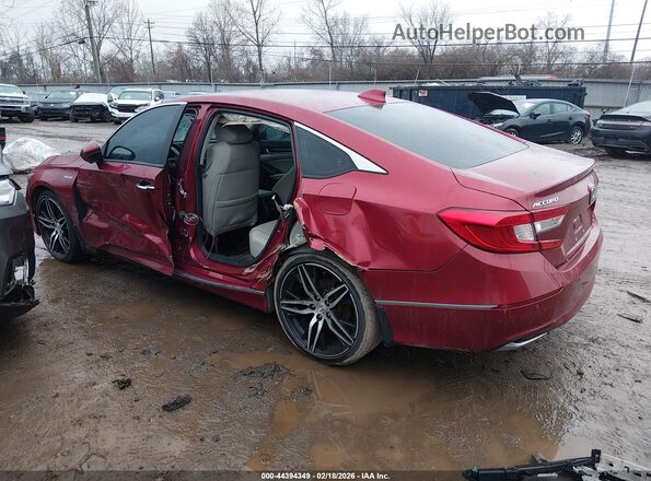1HGCV3F90MA009496 2021 HONDA ACCORD HYBRID Red Tył lewy