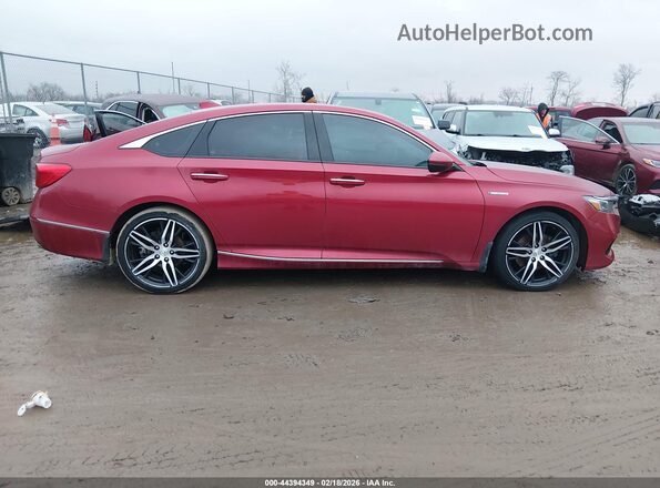 1HGCV3F90MA009496 2021 HONDA ACCORD HYBRID Red Widok wnętrza 360 stopni